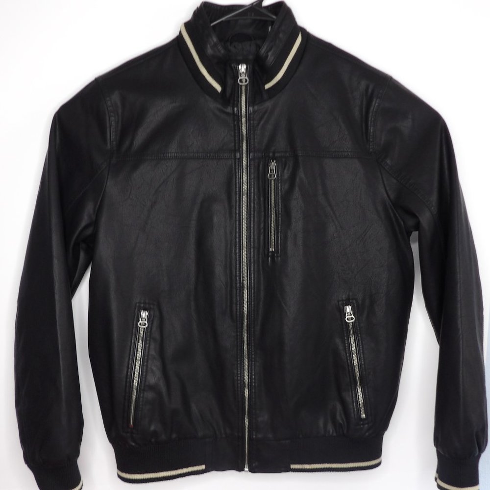 Wilsons Cycle Faux Leather Black Jacket L Large